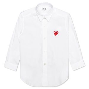 COMME DES GARCONS PLAY BUTTON UP SHIRT - WHITE
COMME DES GARCONS PLAY